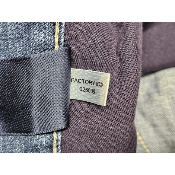 Y2K Express Low Rise Flare Womens Sz 4 Long Denim Jeans Preppy Normcore - Picture 8 of 14